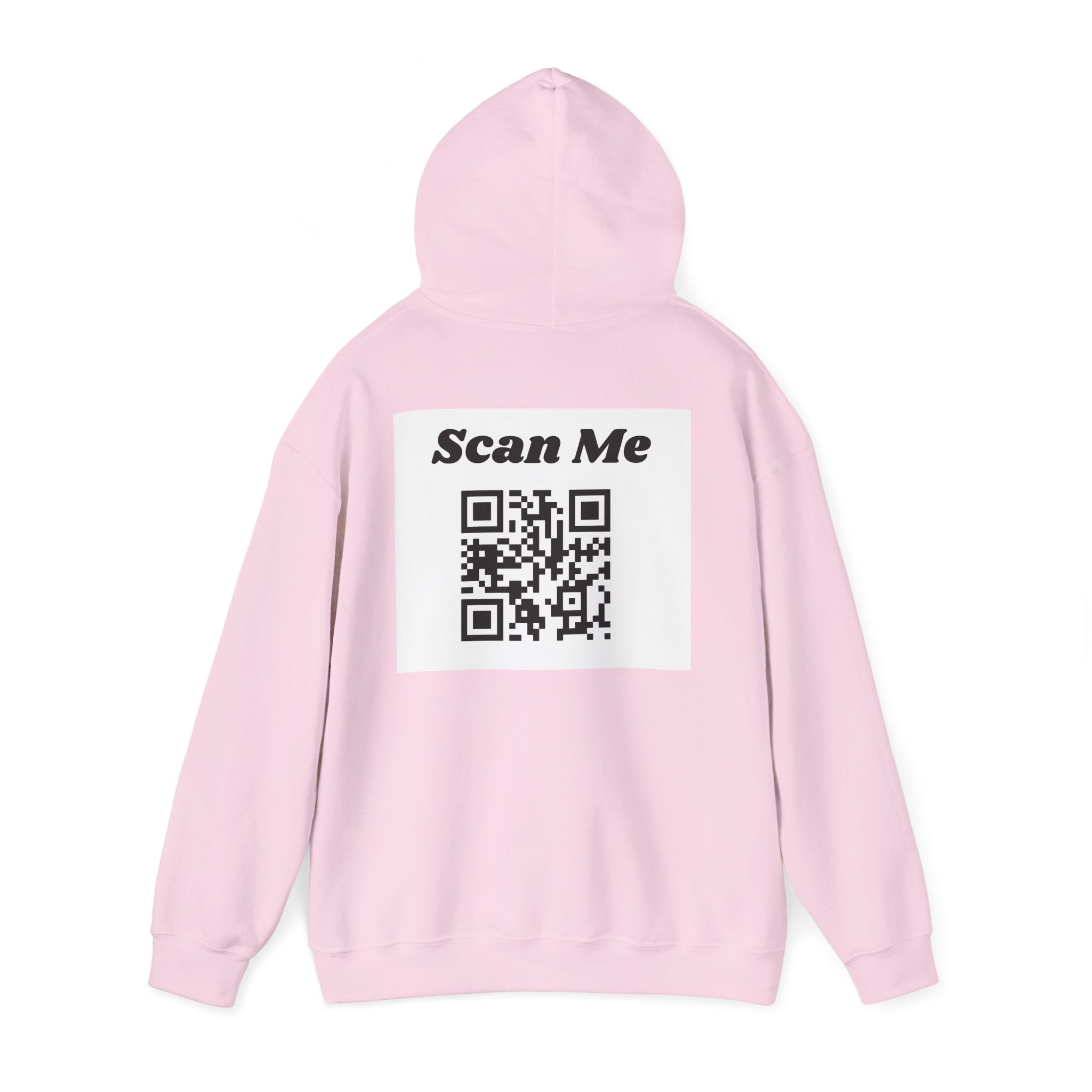 "theOlivetbee" hoodie | QR code back, Scan Me