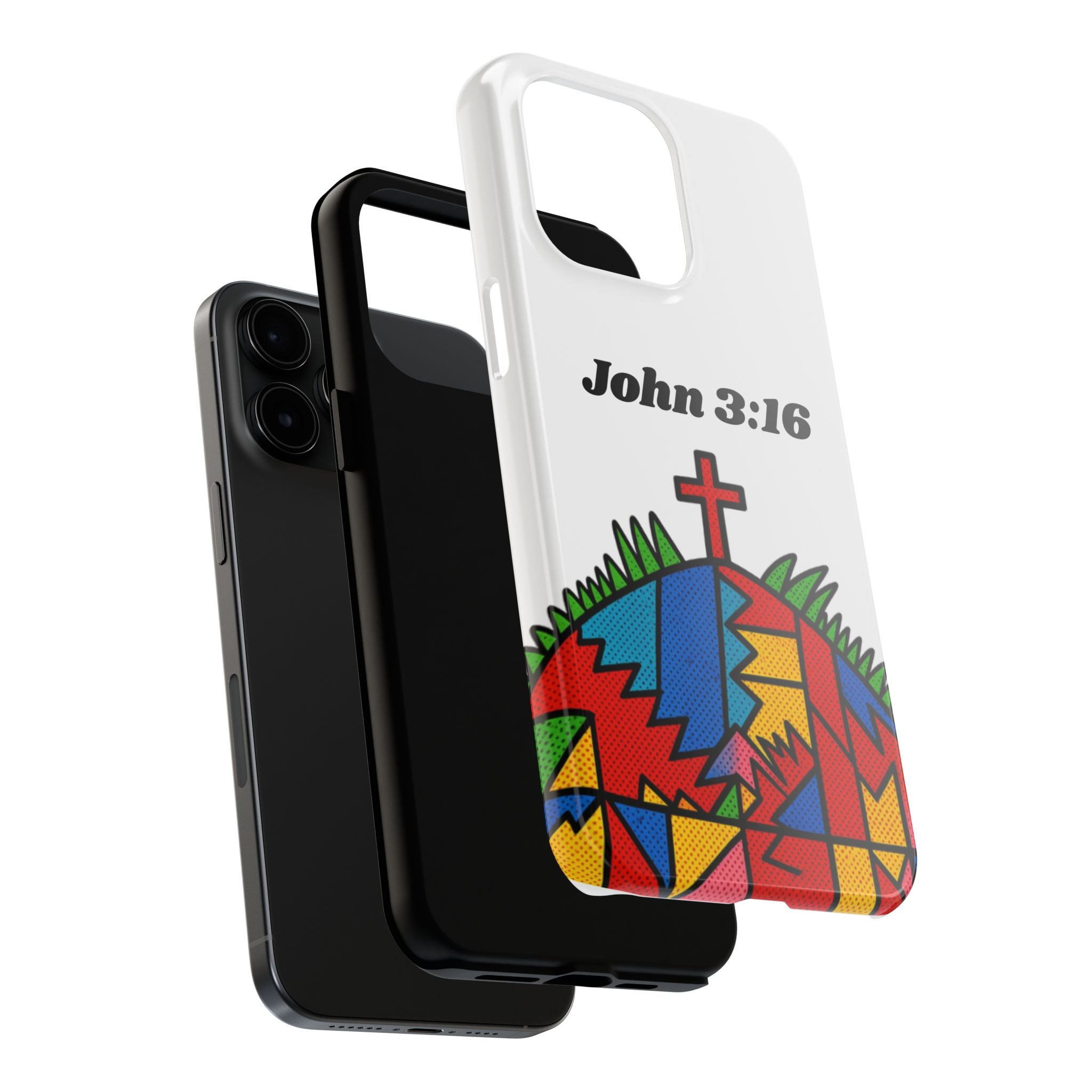 John 3:16 Christian Phone Case — Tough Religious Bible Verse Design