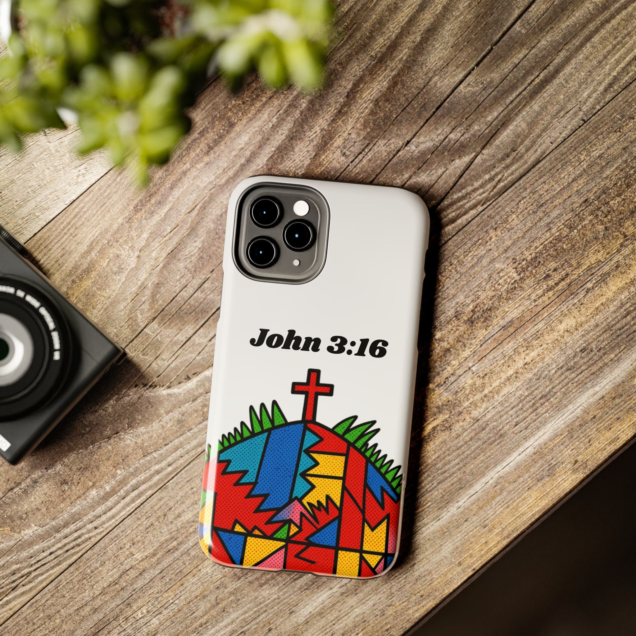 John 3:16 Christian Phone Case — Tough Religious Bible Verse Design