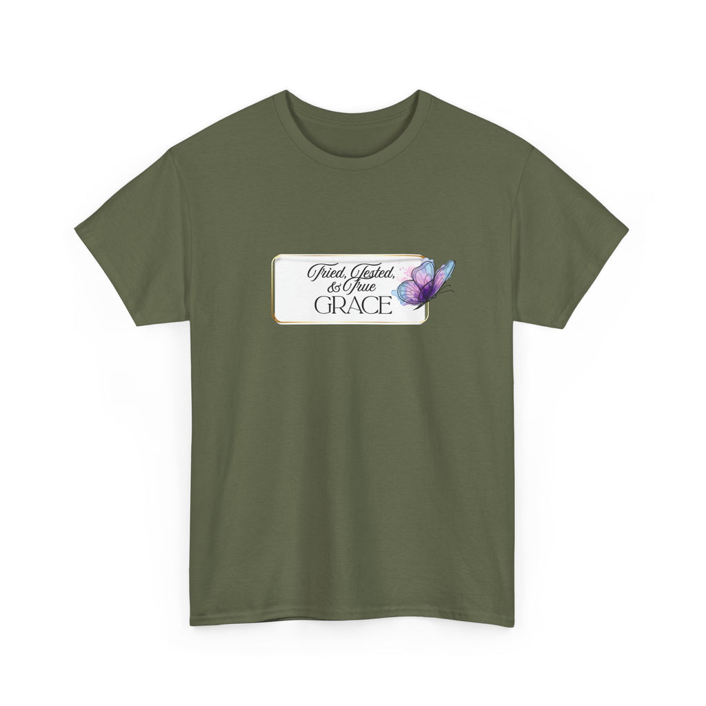 "Tried, Tested, & True Grace" book tee