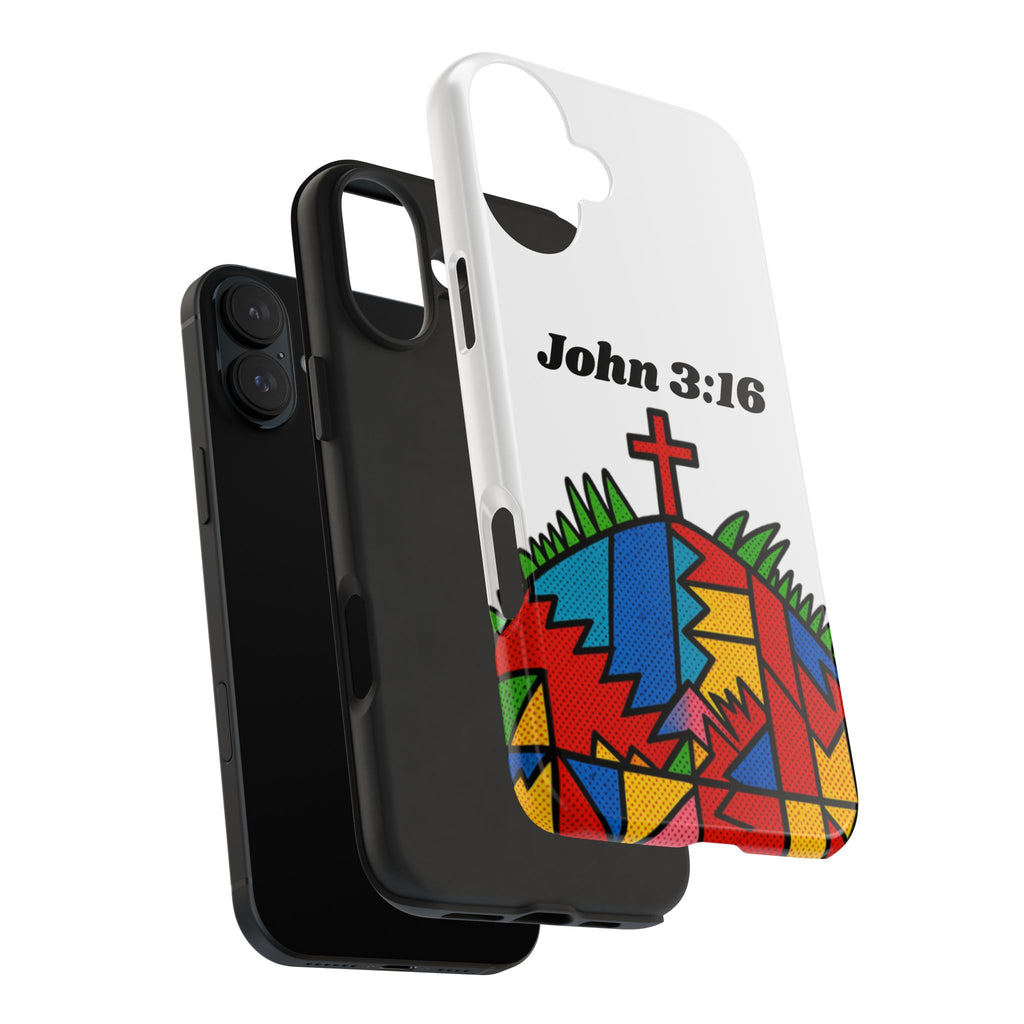 John 3:16 Christian Phone Case — Tough Religious Bible Verse Design