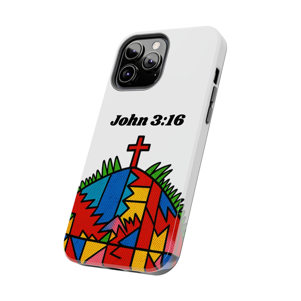 John 3:16 Christian Phone Case — Tough Religious Bible Verse Design