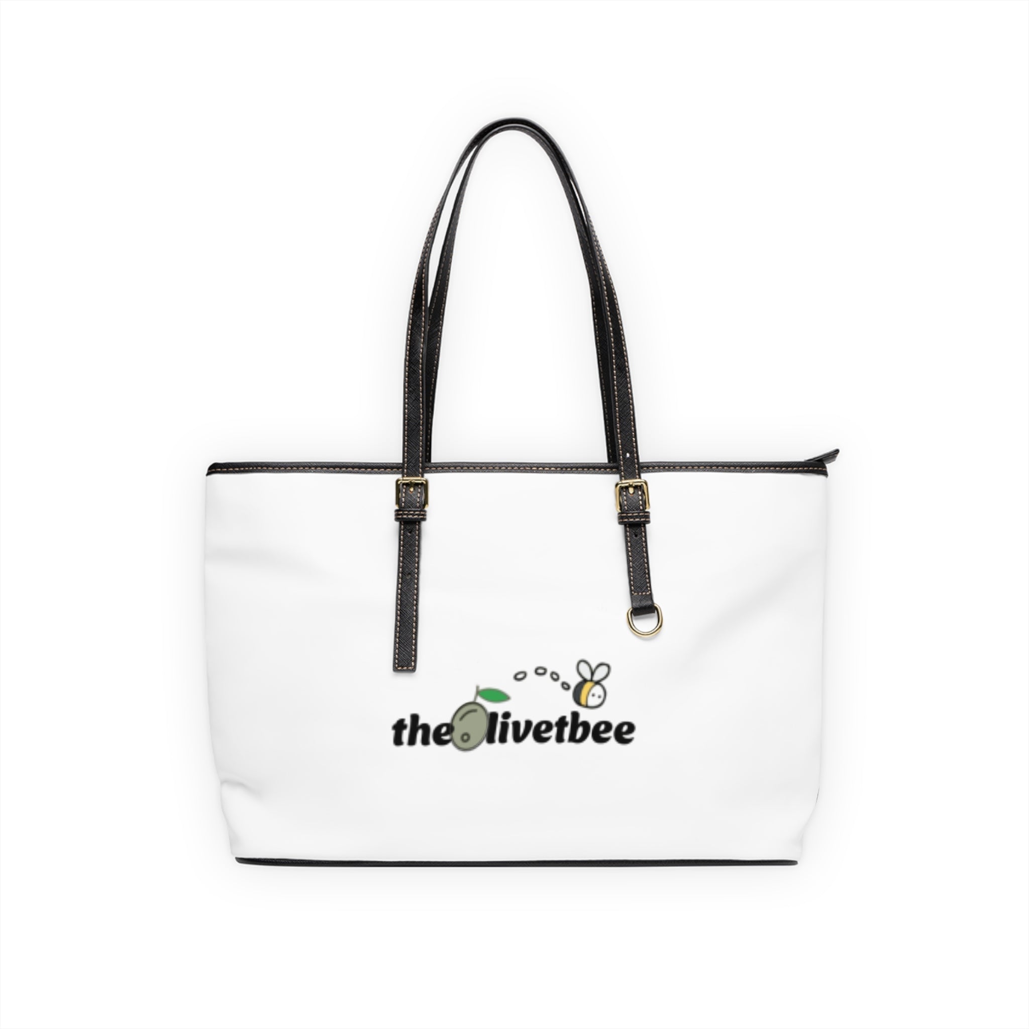 Hebrews 11:1 PU Leather Shoulder Bag — Christian Tote with "theOlivetbee" Logo