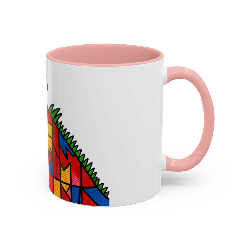 Colorful Christian Cross Accent Coffee Mug — Vibrant Faith Art (11/15oz)
