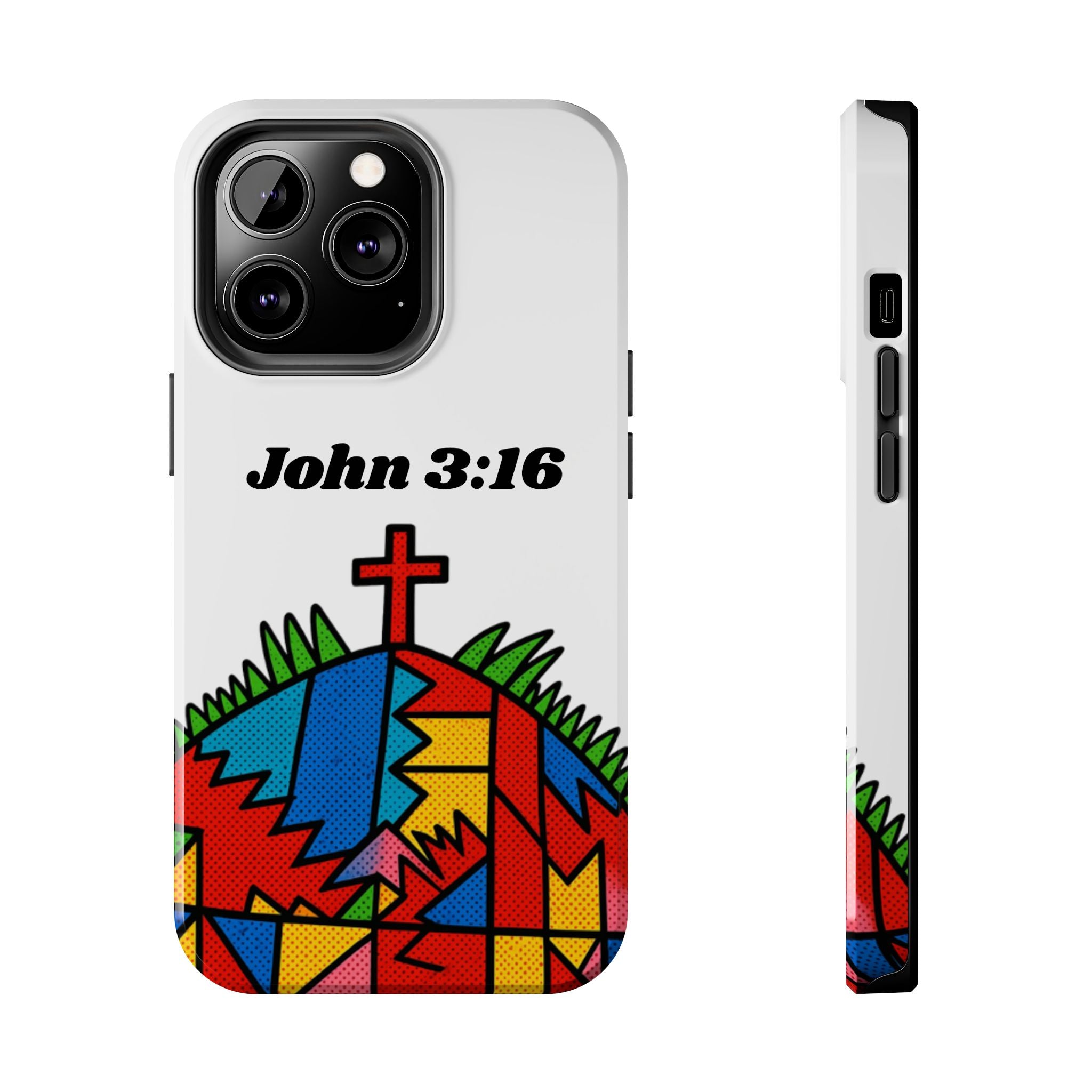 John 3:16 Christian Phone Case — Tough Religious Bible Verse Design