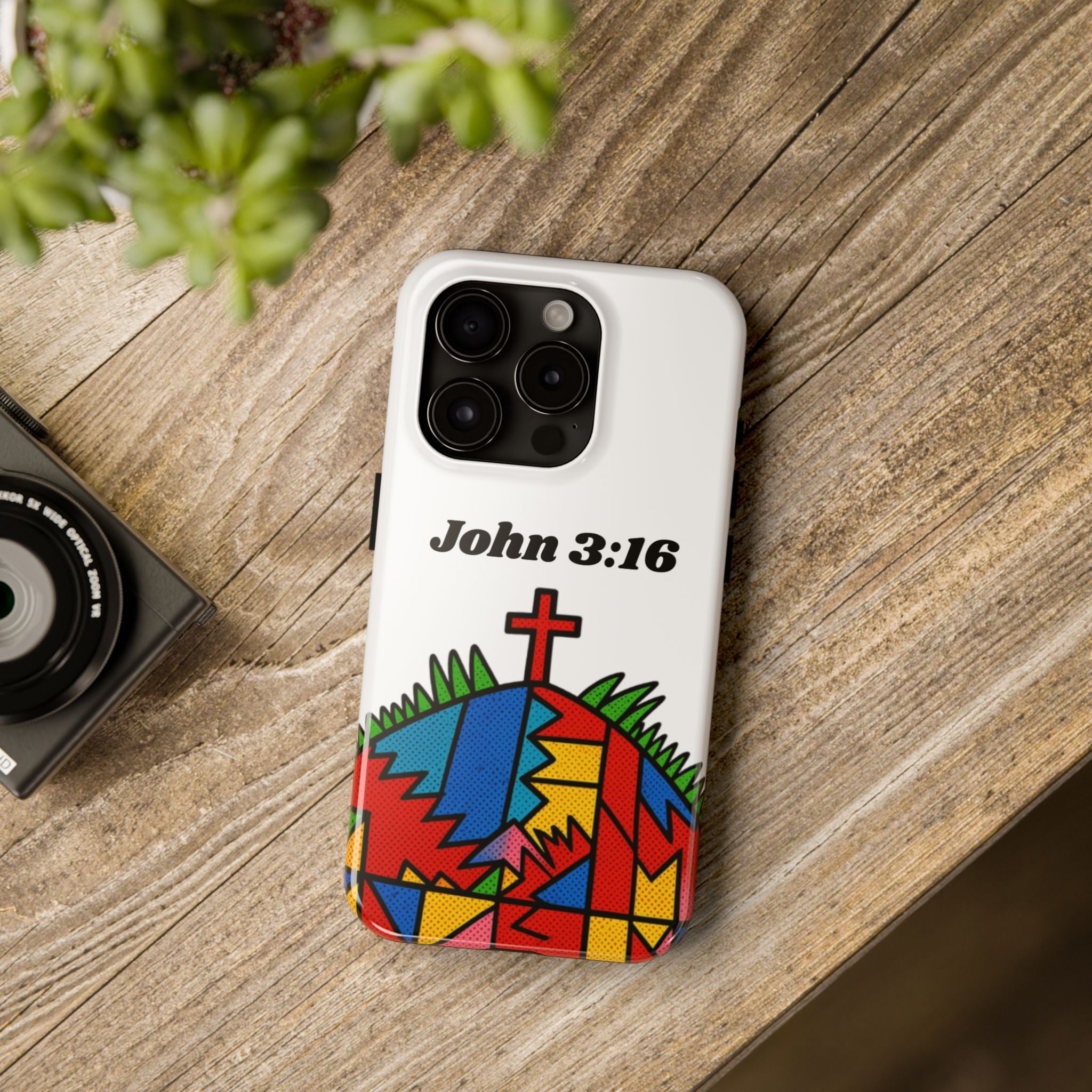 John 3:16 Christian Phone Case — Tough Religious Bible Verse Design