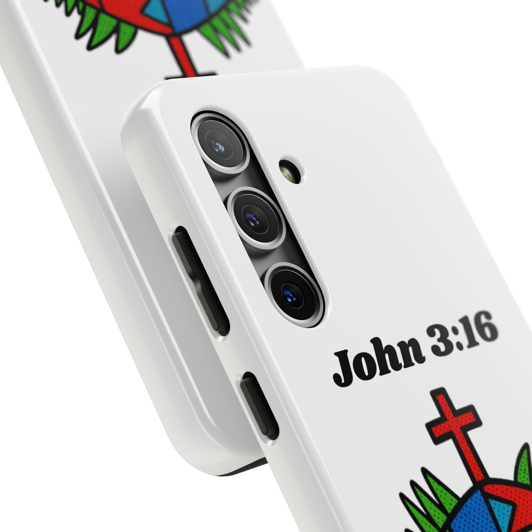John 3:16 Christian Phone Case — Tough Religious Bible Verse Design