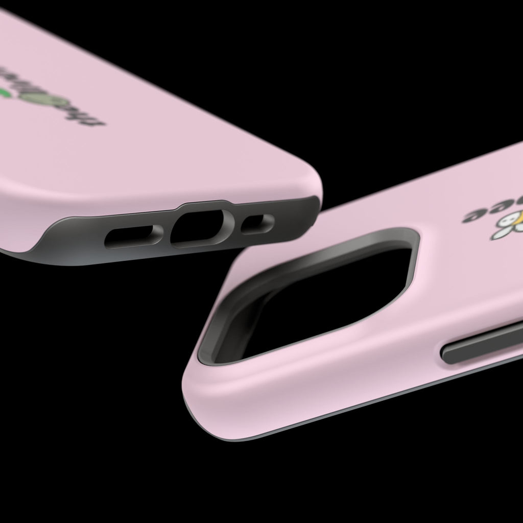 Pink Magnetic Impact-Resistant Phone Case — 'theolivetbee' , Shockproof MagSafe-Compatible Protection