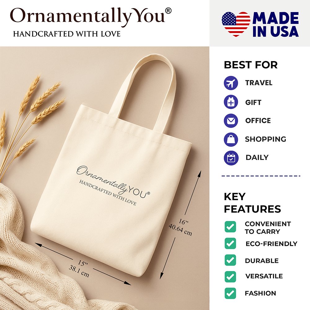 Inspirational Christian Mom Canvas Tote Bag, Affirmation Gift Shopper for Strong and Motivated Mothers
