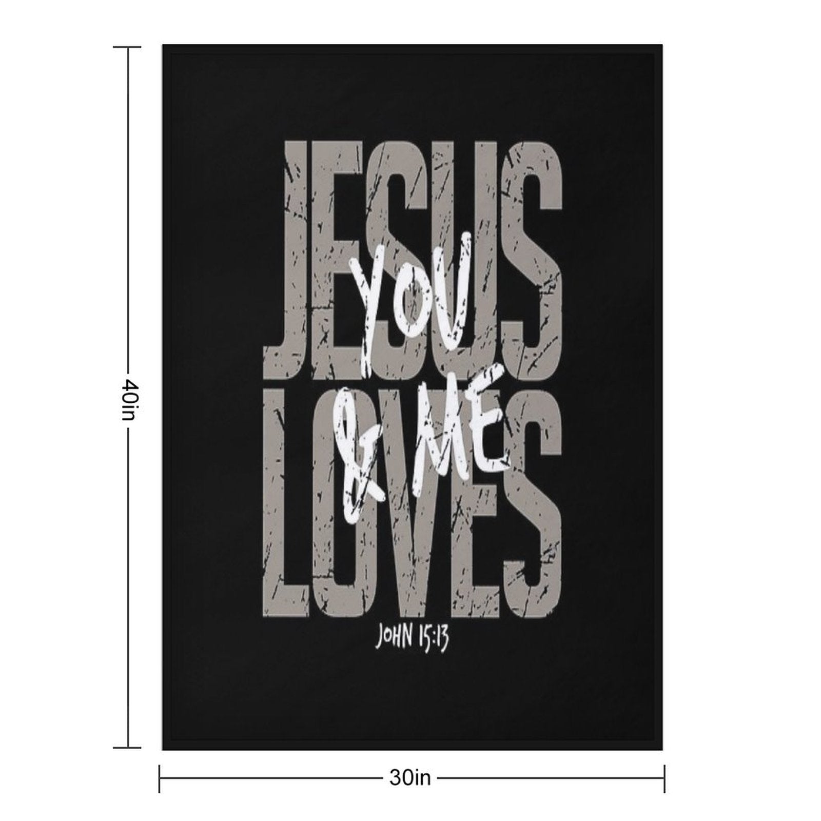 Jesus Loves You, Bible Verse, Christian, Religious, Jesus Sustainable Throw Blanket